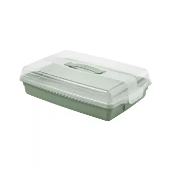 Curver rektangulær kagetransportboks 45x29,5x11,1 cm grøn