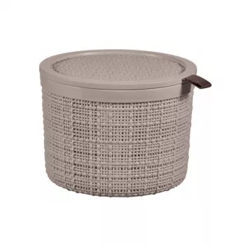 CURVER kurv med låg Jute rund 2L Ø17x13cm beige