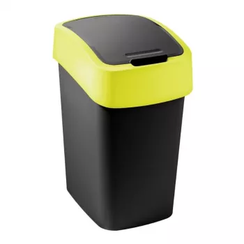 Curver Flip Bin 9L sort og gul affaldsbeholder