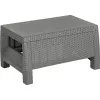 KETER Corfu Havemøbelbord, rattanlook harpiks, beige, rektangulært, vejrbestandigt, UV-beskyttet, nem montering