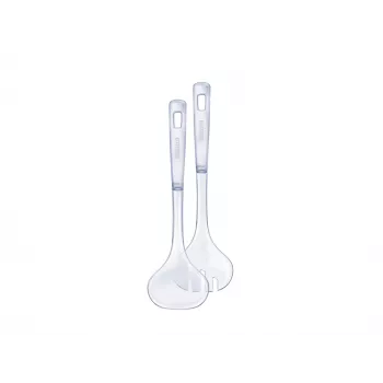 LEIFHEIT Sterling salatbestik, rustfrit stål med sorte plastgreb, 2-delt sæt, opvaskemaskine