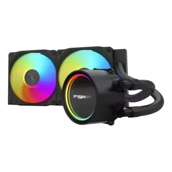 FSP AE24-B 240 mm ARGB alt-i-en CPU-væskekøler, LGA1851/AM5, sort