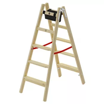 HAILO H77 ComfortLine dobbeltsidet træstående stige 2x5 trin