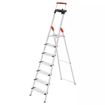 HAILO L85 ComfortLine aluminiumshusholdningsstige, 7 trin, 150 kg, EN 131