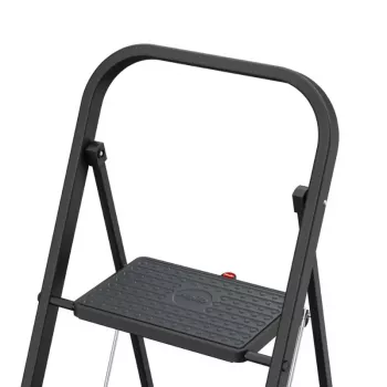 HAILO K44 StandardLine klaptrin med sikkerhedsbøjle, 2 trin, stål, sort, 150 kg