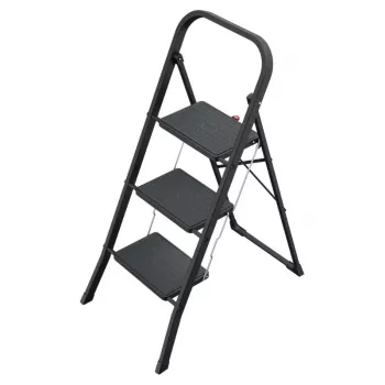 HAILO K44 StandardLine klaptrin, 3 trin, sikkerhedsbøjle, sort, 150 kg