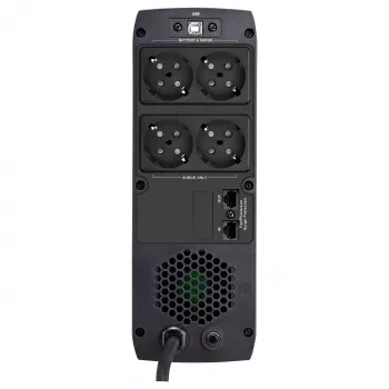 FSP ST 850 tower 850VA 510W line-interactive UPS med RJ45-beskyttelse og 4 Schuko-stikdåser