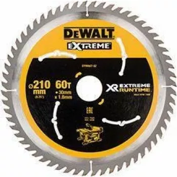 DEWALT Xtreme Runtime 210mm x 30mm 60Z rundsavsklinge