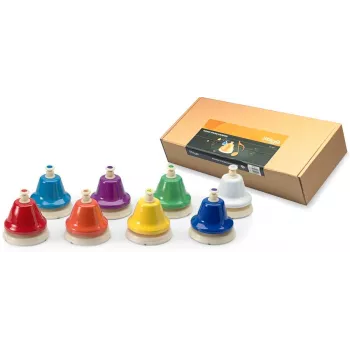 Stagg TB SET - 8-tonet diatoniske bordklokker med trykknapsmekanisme, farvekodede, C5-C6