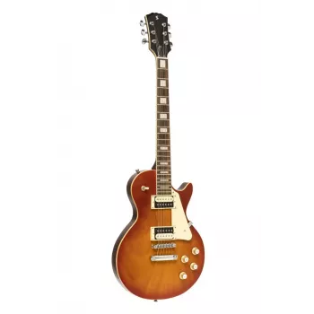 Stagg SEL-STD Vintage Sunburst el-guitar med set-neck, elletræskorpus, palisandergribebræt, HH-pickup