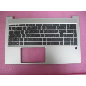 HP ProBook 450/455 G6/G7 topdæksel-enhed med fransk AZERTY-tastatur, uden smart card-læser, Natural Silver