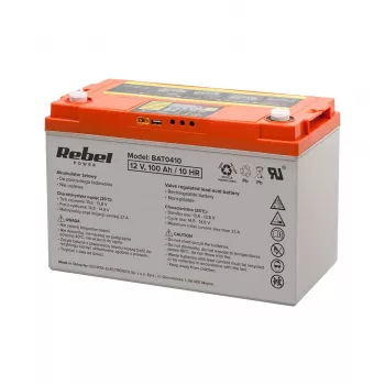 REBEL Deep Cycle Gel Battery With Display 12V 100Ah