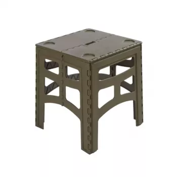 KEEEPER Timo foldbart campingbord M, oliven, aluminium, 80 kg belastning, 46,5x44,5x55 cm