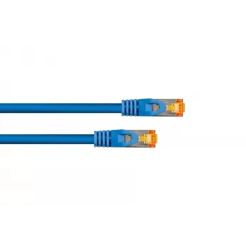 Kabelmeister Cat.7 S/FTP patchkabel, RJ45, TPE halogenfri, blå, 0,5m