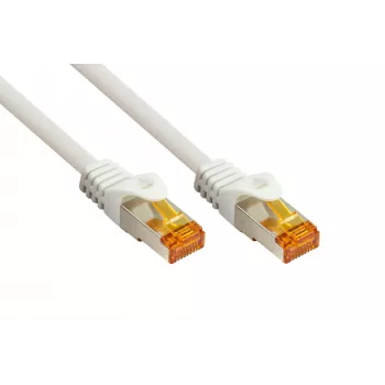 Kabelmeister RJ45 patchkabel Cat.7 S/FTP, TPE-kappe, halogenfri, hvid, 7,5 m
