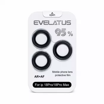Evelatus Apple iPhone 18 Pro / 18 Pro Max kameraobjektiv-beskyttelsesglas Armor Black