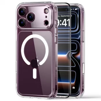 ESR Classic Hybrid MagSafe & hærdet glas-cover til iPhone 17 Pro / 18 Pro transparent