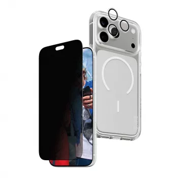 PanzerGlass Privacy Flagship 3-i-1-bundle til iPhone 18 Pro Max