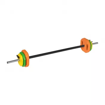 REBEL ACTIVE 20 kg støbejerns-håndvægtsæt med 140 cm stang