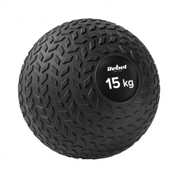 Rebel Active slam ball 15 kg 23 cm sort - medicinbold til styrke og rehabilitering