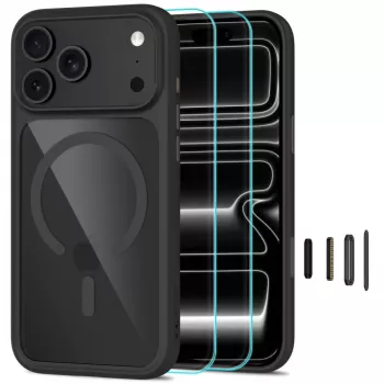 TECH-PROTECT MAGONE MagSafe-cover og glas 2-pak til iPhone 17 Pro Max / 18 Pro Max - sort/transparent