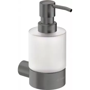 DEANTE ADR_D421 vægmonteret manuel flydende sæbedispenser, 1L, hvid ABS-plast, nøglelås, transparent vindue