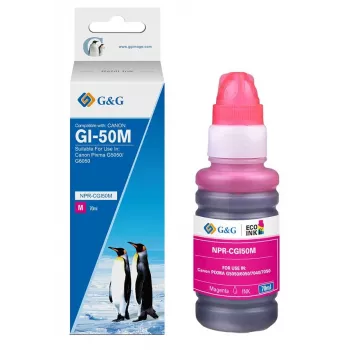 G&G påfyldningsflaske Canon GI-50 Magenta (70 ml) – pigmentblæk, 3404C001 kompatibel