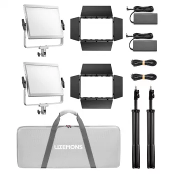 Godox Litemons LP600R 2x kit RGB LED-panel light, 60W, 2500K-8500K, CRI 96, Bluetooth, dual light kit