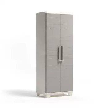 KETER Linear Wood Højskab 68x39x173cm lysbeige/lysegrå
