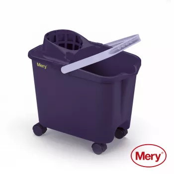 MERY spand 14L med stikshjul lilla