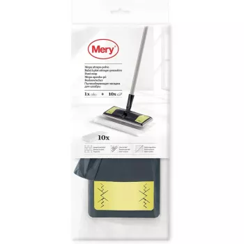 MERY gulvbørste til støvopsamling Dust Mop 25,8x10,5cm med 10 klude 29,5x21,5cm