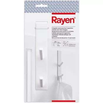 RAYEN dørkrog til ophængning / 2 kroge / hvid