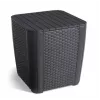 KETER havebord/opbevaringsboks Luzon Flat Wicker, grå