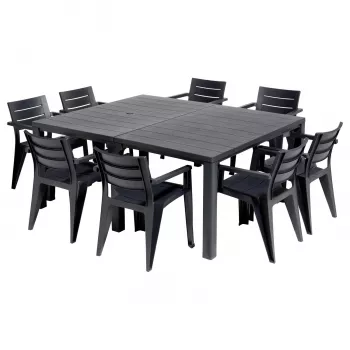 KETER havbord Julie Double Table (2 konfigurationer) grå