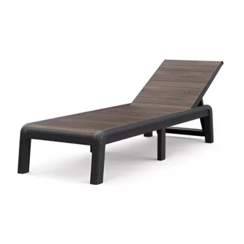 KETER Sun lounger Deco Porto grey/walnut