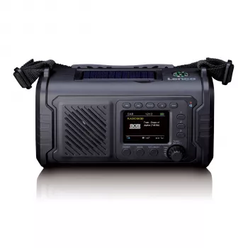 Lenco PDR-055 nødradio DAB+ FM sol håndsving USB-C powerbank lommelygte SOS IPX4