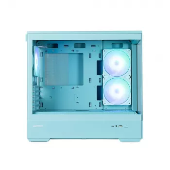 Zalman P30 V2, mATX mini-tower PC-kabinet, 3 x 120mm ARGB-blæser, mint