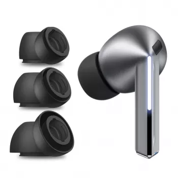 Tech-Protect ørepropper til Samsung Galaxy Buds 3 Pro i størrelserne S / M / L – sort (3 stk.)