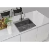 DEANTE ZPO_010B Single-Bowl Stainless Steel Kitchen Sink, Satin, 440x440 mm, Inset, with Waste Kit