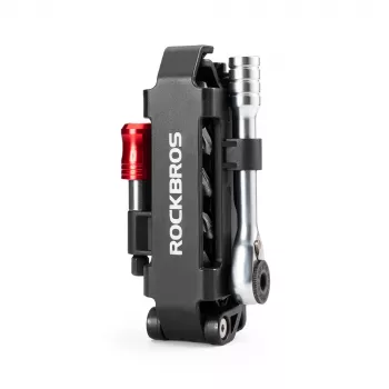Rockbros cykelværktøjssæt multitool med skruenøgle og dækjern - sort