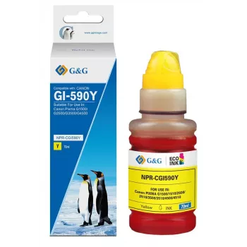 G&G påfyldningsblæk komp. m. Canon GI-590Y/1606C001 Y (70 ml)