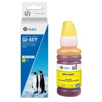 G&G påfyldningspatron Canon GI-50 Y/3405C001 gul (70 ml)