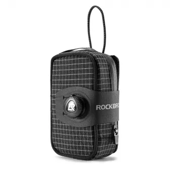 Rockbros P010 saddle bag multifunctional with bottle holder - black