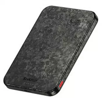 SHARGE CarbonMag 5K powerbank, 15W Qi, 20W USB-C - 5.000mAh, sort