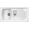 DEANTE ZCL_651N 1.5-Bowl Ceramic Kitchen Sink with Drainer, White