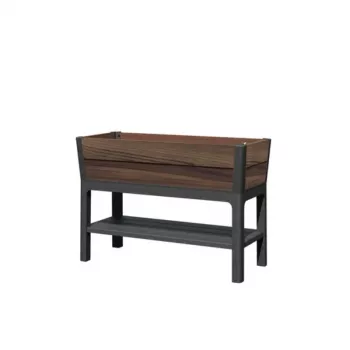KETER Blomsterpotte Deco Elevated Garden Bed 48L valnød
