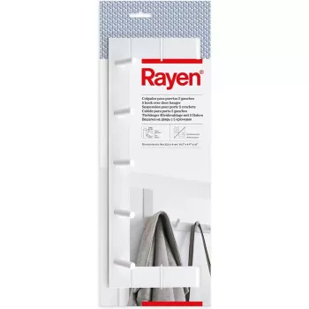 RAYEN Dørkrog til ophængning / 5 kroge / hvid