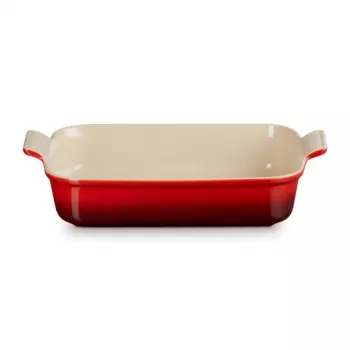 LE CREUSET Rectangular baking dish Heritage stoneware 32x24cm / 4L red