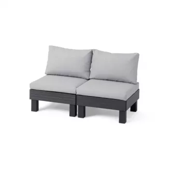 KETER havesofa to-personers Elements 2-personers grå/lysegrå
