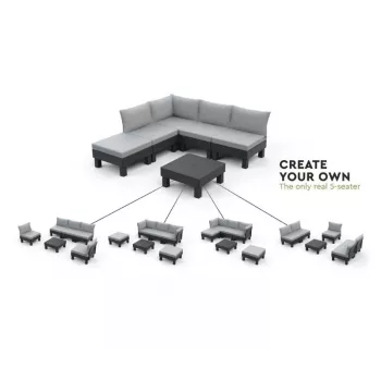 KETER havesofa to-personers Elements 2-personers grå/lysegrå